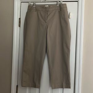 NWT Talbots Outlet Tan Capris 10 Curvy